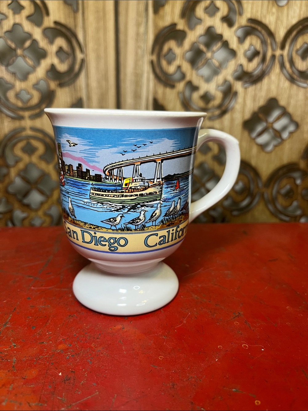 San Diego California Scenic Pedestal Mug